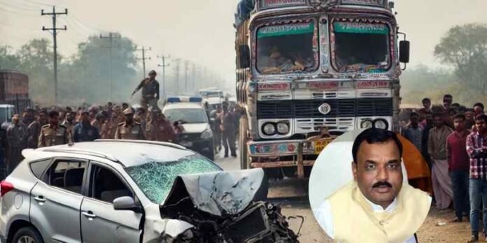 बिहार में भाजपा विधायक की गाड़ी का भीषण एक्सीडेंट
