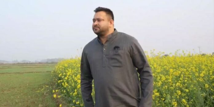 Tejashwi Yadav in the style of Lalu Yadav